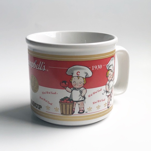 Campbell's Soup Chefs Over Decades 1910-1940 Ceramic Wide Mouth VTG Cup Mug EUC - Picture 2 of 16